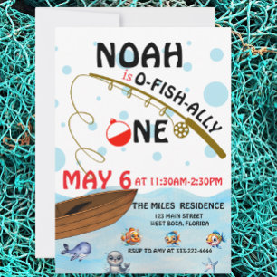O-fish-Ally, Little Fisherman, One Birthday Save The Date