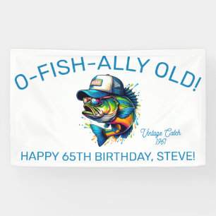 O-Fish-Ally Old!  Colorful Fish Birthday Banner