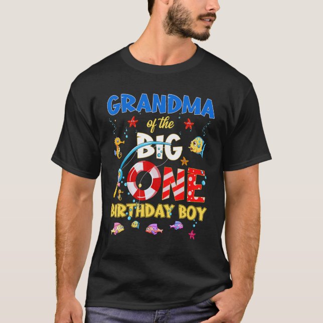 O Fish Ally One Birthday Grandma Of The Birthday B T-Shirt (Front)