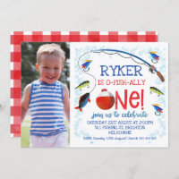 O-fish-ally one birthday invitation
