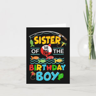 O Fish Ally One Birthday Outfit Sister Of The Birt Card