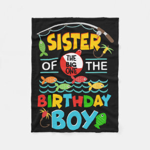 O Fish Ally One Birthday Outfit Sister Of The Birt Fleece Blanket
