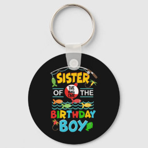 O Fish Ally One Birthday Outfit Sister Of The Birt Key Ring