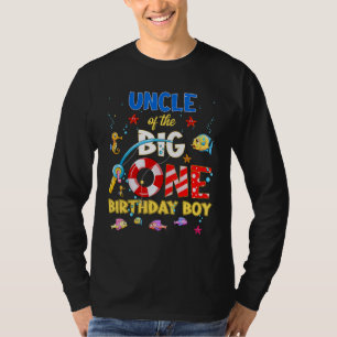 O Fish Ally One Birthday Uncle Of The Birthday Boy T-Shirt