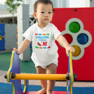 O-Fish-Ally One Fishing 1st Birthday Baby T-Shirt