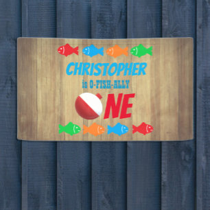 O-Fish-Ally One Fishing 1st Birthday Banner