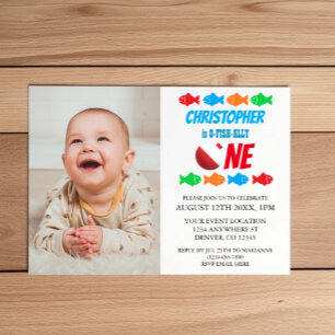 O-Fish-Ally One Fishing 1st Birthday Invitation