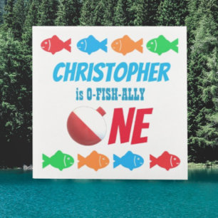 O-Fish-Ally One Fishing 1st Birthday Napkin