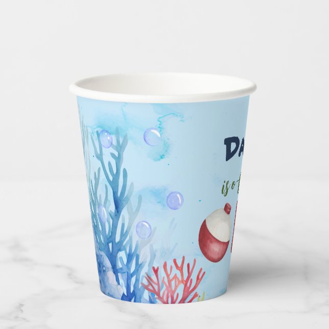 O-fish-ally One Fishing 1st Birthday Paper cup (Front)