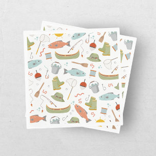 O-Fish-Ally One Fishing Kids 1st Birthday Napkin