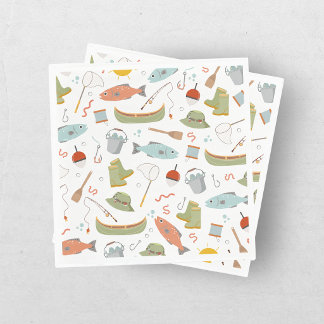 O-Fish-Ally One Fishing Kids 1st Birthday Napkin