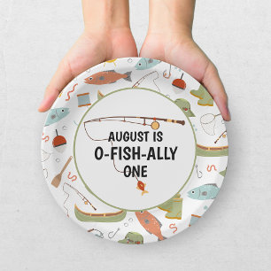 O-Fish-Ally One Fishing Kids 1st Birthday Paper Plate