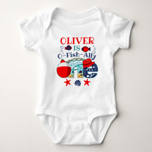 O-fish-ally One I'M The Big ONE First Birthday Baby Bodysuit