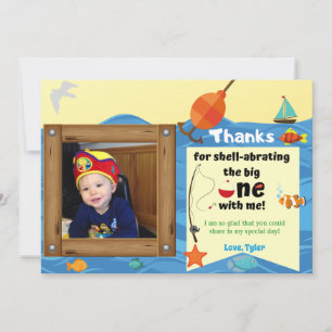 O-Fish-ally One Photo Thank You Card