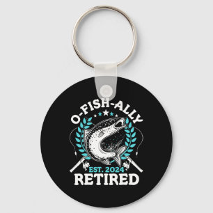 O-fish-ally Retired 2024 Fishing Retirement Gifts Key Ring