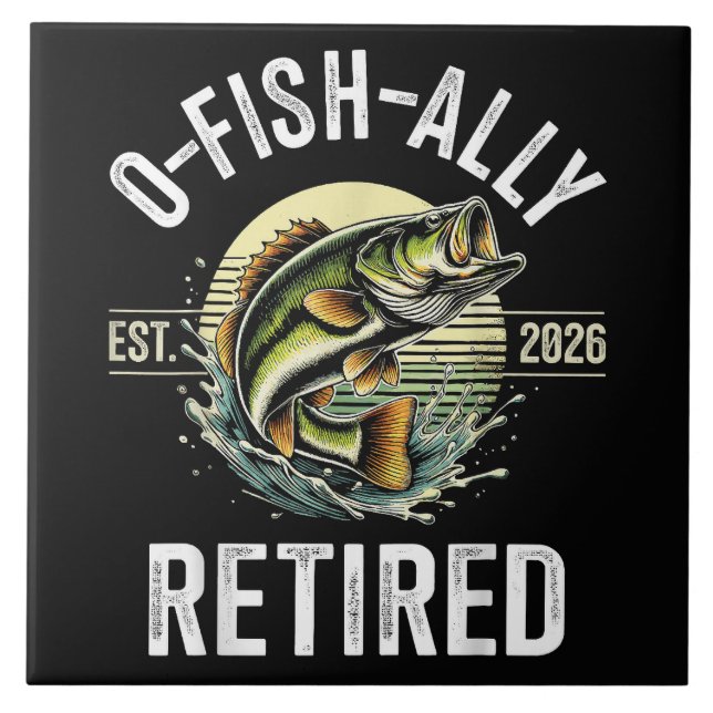 O-Fish-Ally Retired 2026 Fisherman Fishing Tile (Front)