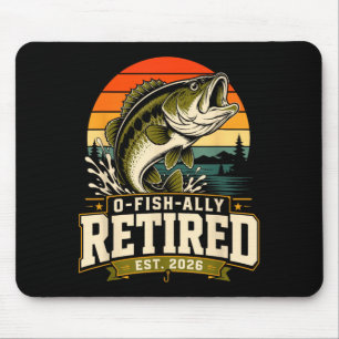 O-Fish-Ally Retired 2026 For Fisherman Fishing Mouse Pad
