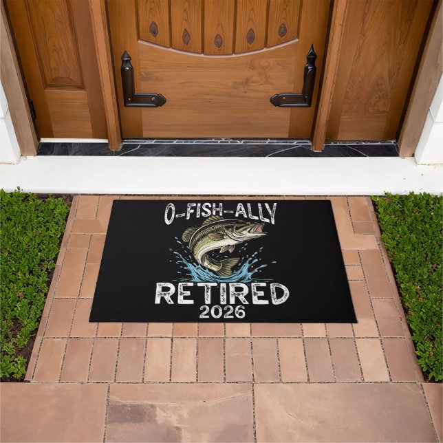 O-Fish-Ally Retired 2026 Humour Funny Doormat (Outdoor)