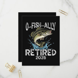 O-Fish-Ally Retired 2026 Humour Funny Invitation Postcard