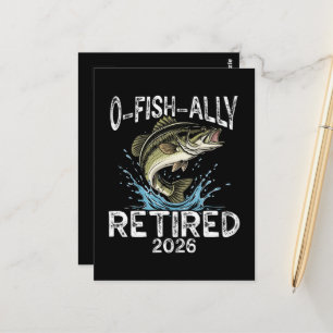 O-Fish-Ally Retired 2026 Humour Funny Postcard