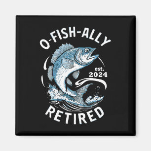 O-fish-ally Retired B Fishing Magnet