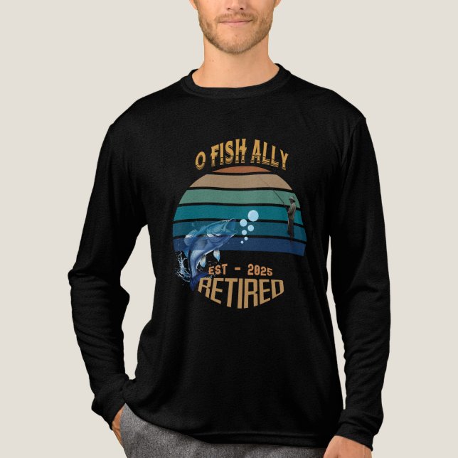 🎣 "O-Fish-Ally Retired: Catching Dreams Since 202 Tri-Blend Shirt (Front)