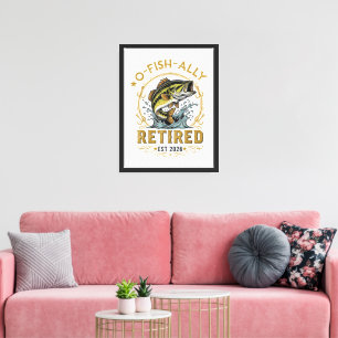 O Fish Ally Retired Since 2026 Fishing Retirement Canvas Print