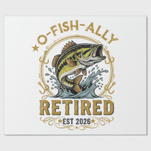 O Fish Ally Retired Since 2026 Fishing Retirement Wrapping Paper