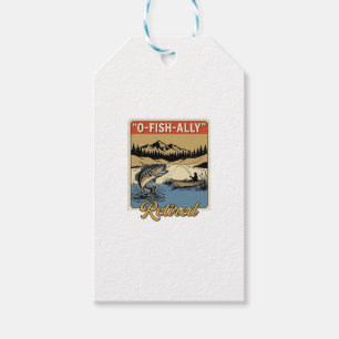O-Fish-Ally Retired Vintage Fishing Shirt Design_1 Gift Tags