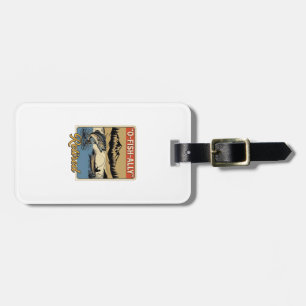 O-Fish-Ally Retired Vintage Fishing Shirt Design_1 Luggage Tag