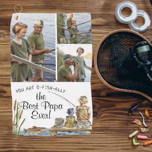 O-Fish-Ally The Best Papa 3 Photo Fishing Towel