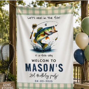 O-Fish-Ally Two Fishing 2nd Birthday Banner