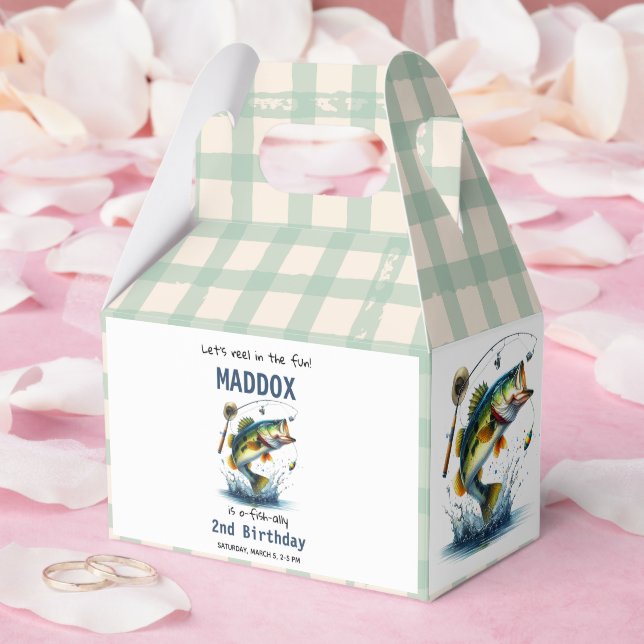 O-Fish-Ally Two Fishing 2nd Birthday Favour Box (Wedding)
