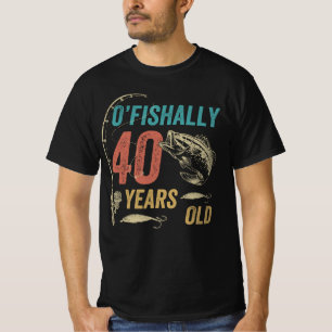 O’fishally 40 Years Old, Funny Fishing Dad Grand T-Shirt