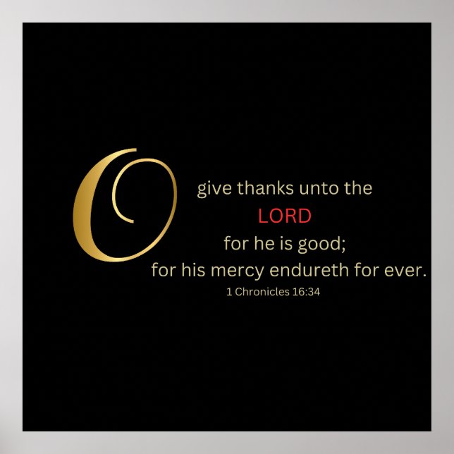 O give thanks poster (Front)