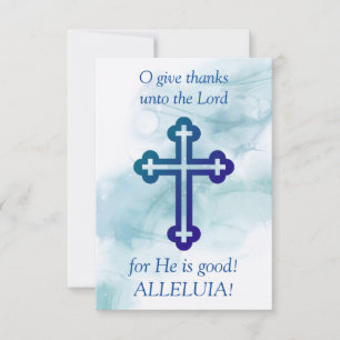 O Give thanks unto the Lord Thank You Card