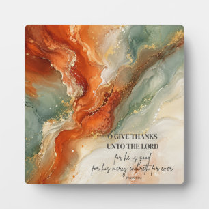 O GIVE THANKS UNTO THE LORD Thanksgiving Gift Plaque