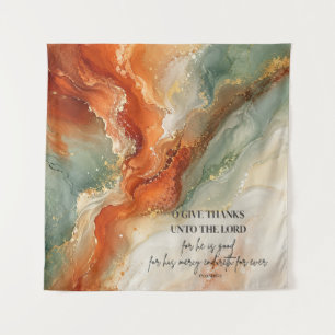 O GIVE THANKS UNTO THE LORD Thanksgiving Gift Tapestry