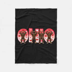 O-h-i-o Funny Bigfoot Ohio In Midwestern Valentine Fleece Blanket