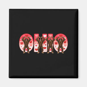 O-h-i-o Funny Bigfoot Ohio In Midwestern Valentine Magnet