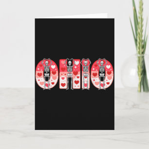O-h-i-o Funny Skeletons Ohio In Midwestern Valenti Card