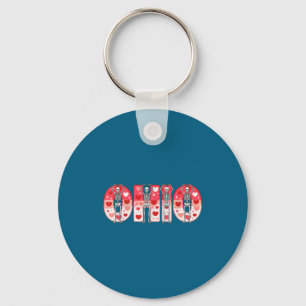 O-h-i-o Funny Skeletons Ohio In Midwestern Valenti Key Ring