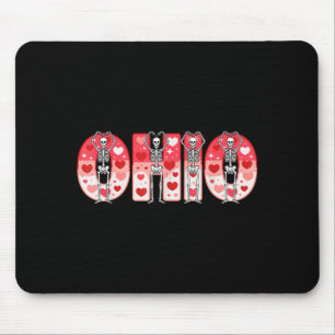 O-h-i-o Funny Skeletons Ohio In Midwestern Valenti Mouse Pad