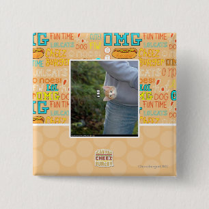 O hai 15 cm square badge