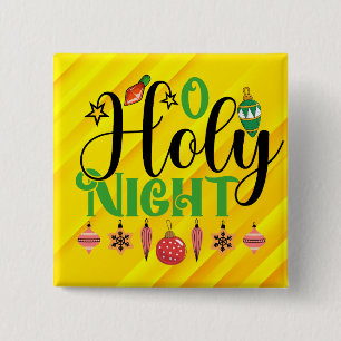 O Holy Night 15 Cm Square Badge