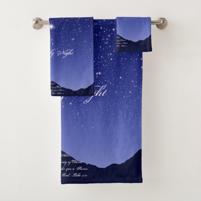 O Holy Night Bathroom Towel Set (Insitu)