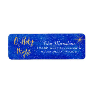 O Holy Night Blue and Gold Custom Return