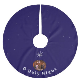 O Holy Night Brushed Polyester Tree Skirt
