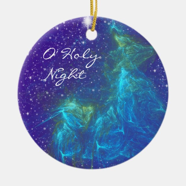 O’ HOLY NIGHT CERAMIC TREE DECORATION (Front)