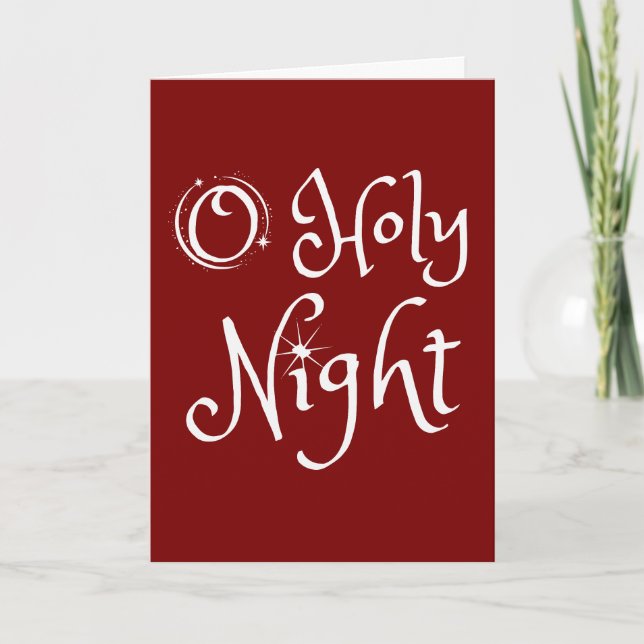 O Holy Night Christmas Card (Front)